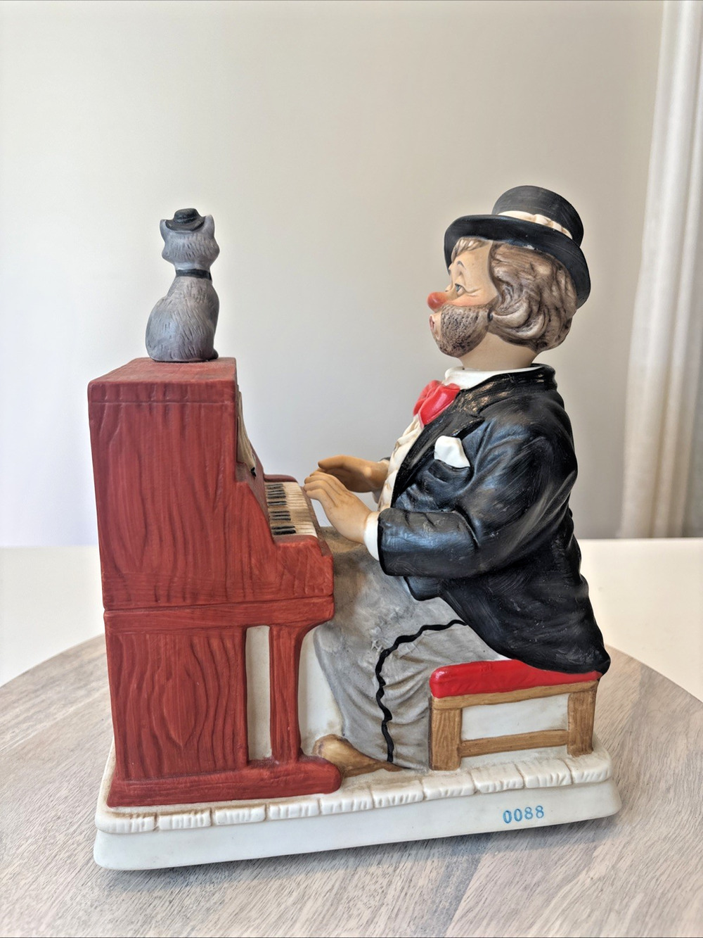 Vintage Waco Melody in Motion Willie the Entertainer Clown Piano NOT WORKING Par